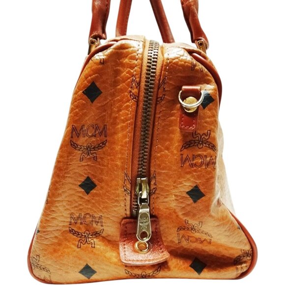 (L2) MCM Hand Bag Brown PVC - Picture 2 of 9